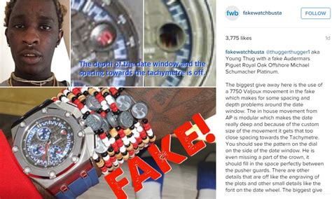 young thug fake watch|How to Spot a Knockoff Watch, as Explained by Instagram’s Horological .